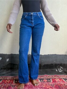 Paris Blues Mid-Rise Flare Jeans in Deep Blue